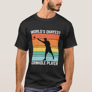 Camiseta El Jugador de Cornhole Más o Menos del Mundo