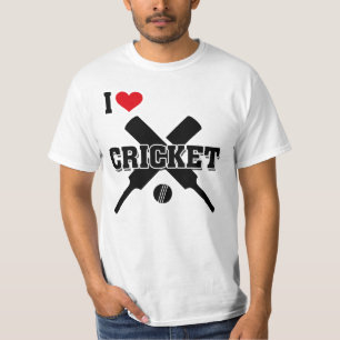 Camiseta El jugador de cricket me encanta el críquet, los m
