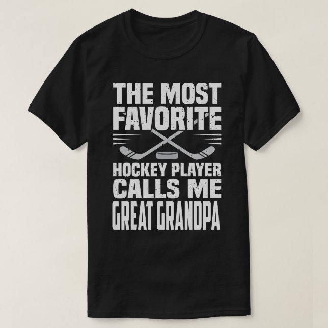 Camiseta El jugador de hockey más favorito me llama grandio (Diseño del anverso)