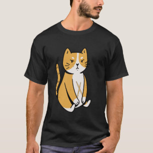 Camiseta El jugador de instrumentos gata animal divertido d
