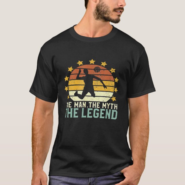 Camiseta El jugador de voleibol El hombre el mito de la ley (Anverso)