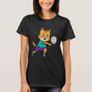 Camiseta El jugador de voleibol Spike Net Cat Whisperer