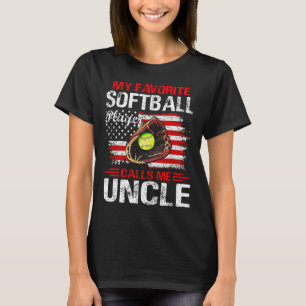 Camiseta El jugador favorito de Softball me llama Uncle Ame