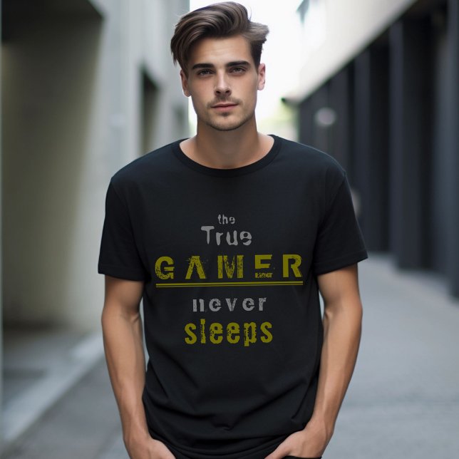 Camiseta El jugador verdadero nunca duerme del jugador de t (Subido por el creador)