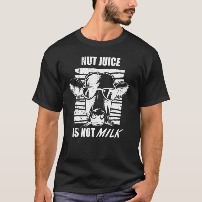 Camiseta El Jugo De Nuez De Vaca No Se Basa En La Leche Vs  (Anverso)