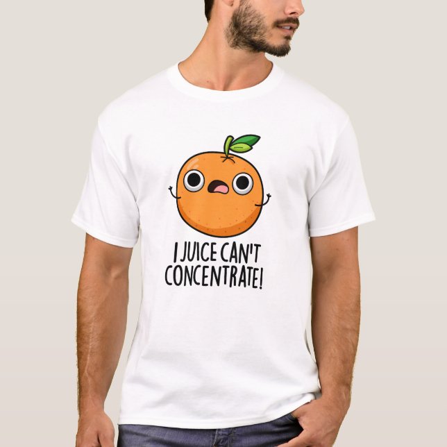Camiseta El jugo no puede concentrar el Naranja lindo (Anverso)