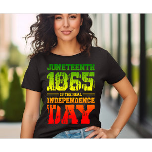 Camiseta el juneteenth es el verdadero día de la independen