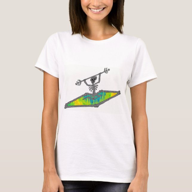 Camiseta El kajak deshuesa longitud de onda (Anverso)