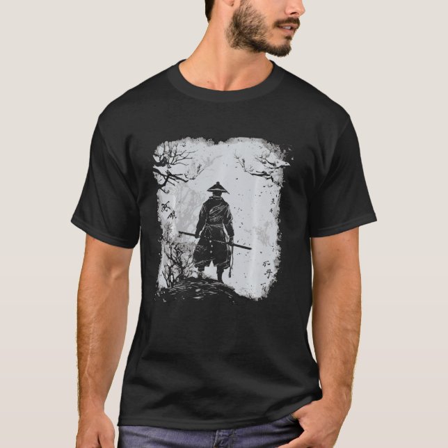 Camiseta El kanji japonés Samurai guerrero en el arte japon (Anverso)