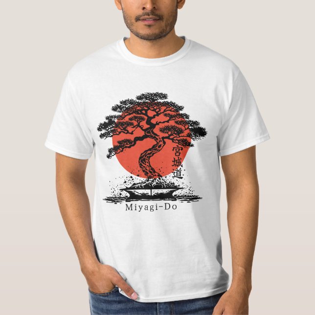 Camiseta El kanji miyagi japonés Bonsai es personalizado (Anverso)