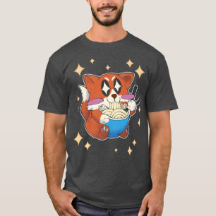 Camiseta El Kawaii japonés Ramen Fox Anime Manga