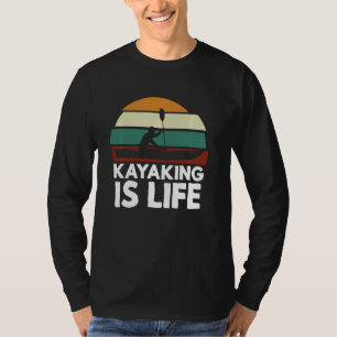 Camiseta El Kayak Vintage Es El Bote De Vida Yak Canoe Kaya