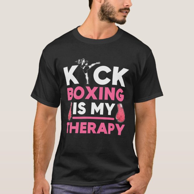 Camiseta El Kickboxing Es Mi Terapia (Anverso)