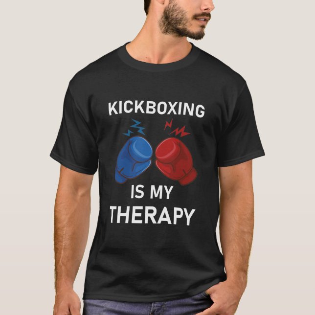 Camiseta El Kickboxing es mi terapia - Boxeo - Boxer (Anverso)