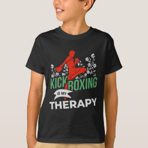 Camiseta El kickboxing es mi terapia - Luchador de artes ma
