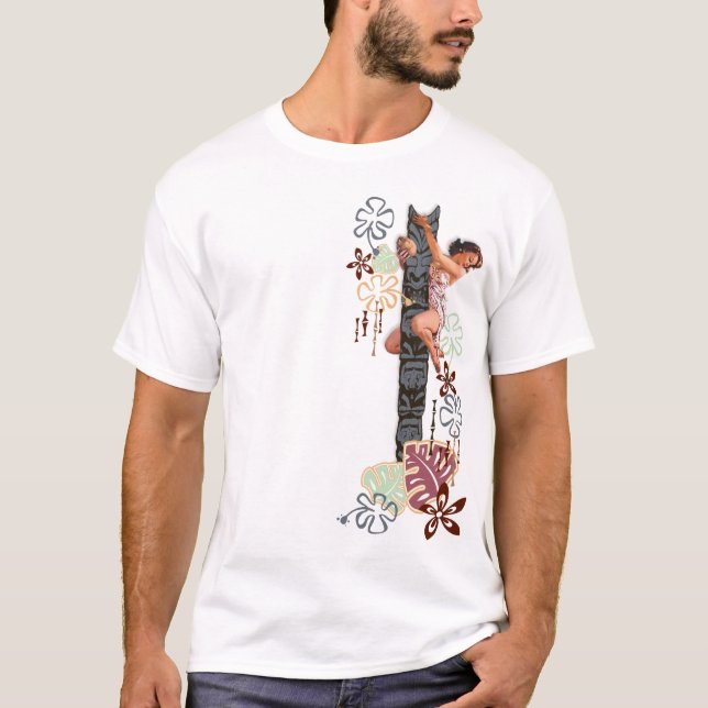 Camiseta El kitsch Bitsch: ¡Encima de un árbol de Tiki! (Anverso)