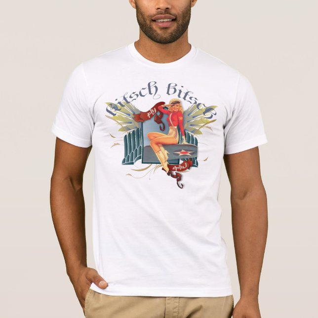 Camiseta El kitsch Bitsch: Pin-Para arriba del tatuaje del (Anverso)