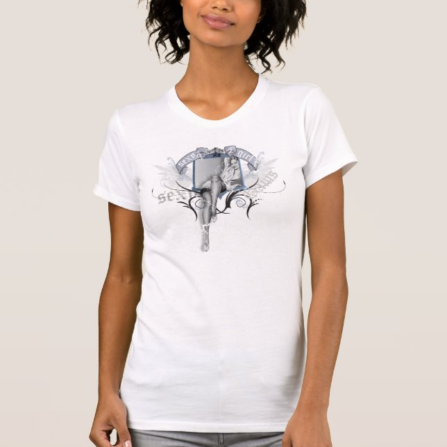 Camiseta El kitsch Bitsch: Pin-Para arriba retro del (Anverso)