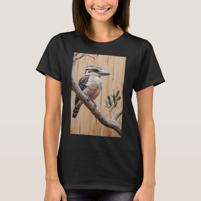 Camiseta El Kookaburra australiano en un arte de vida salva (Anverso)