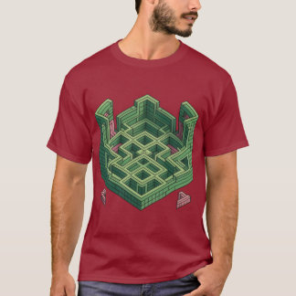 Camiseta El laberinto de Escher: intrincado rompecabezas ge