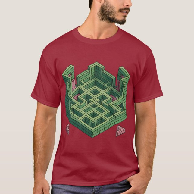 Camiseta El laberinto de Escher: intrincado rompecabezas ge (Anverso)