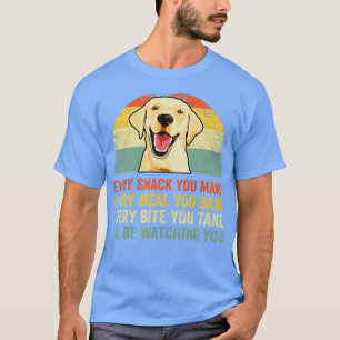 Camiseta El laboratorio de labrador amarillo de papá el lab