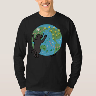 Camiseta El labrador negro me encanta la tierra