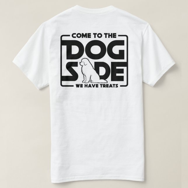 Camiseta El lado del perro (logotipo negro) (Reverso del diseño)