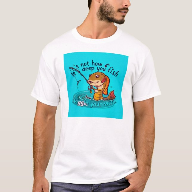 Camiseta  El lado divertido de la pesca (Anverso)