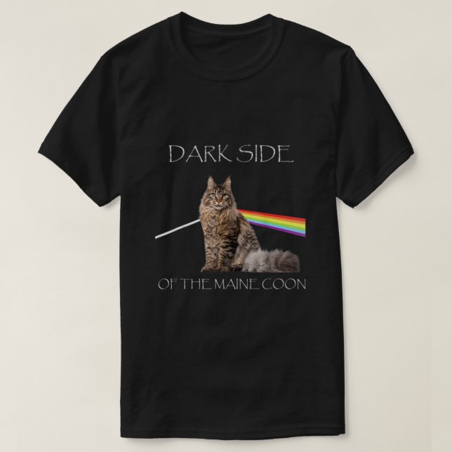 Camiseta El Lado Oscuro De Los Chicas De Maine Coon Cute Ca (Diseño del anverso)