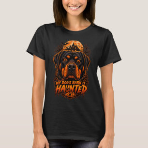 Camiseta El ladrido de mi perro está embrujado Rottweiler H