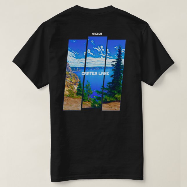 Camiseta El lago de los cráteres cristianos (Reverso del diseño)