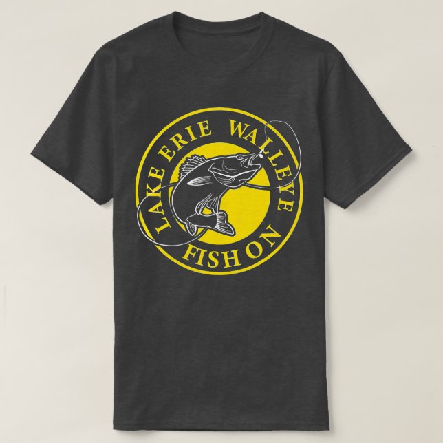Camiseta El lago Erie Walleye Fish On (Diseño del anverso)