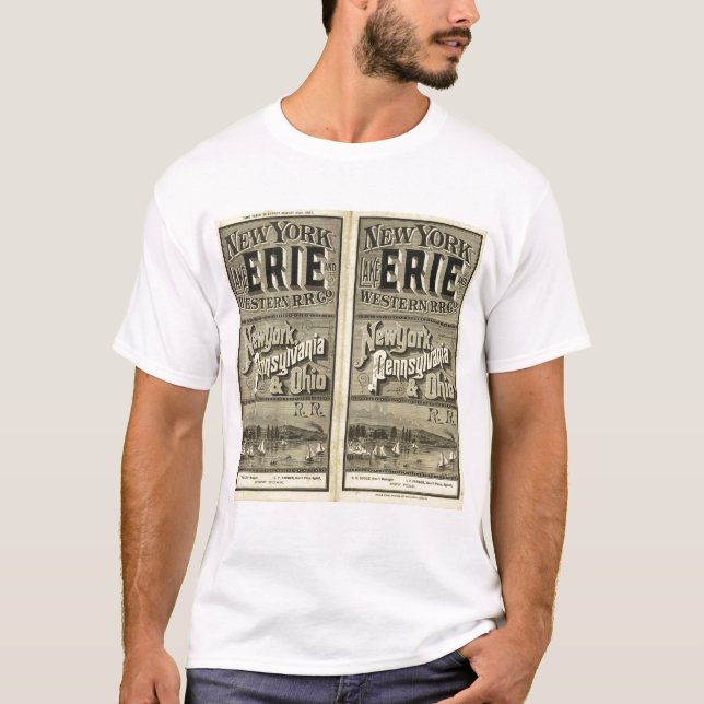 Camiseta El lago Erie y ferrocarril occidental (Anverso)