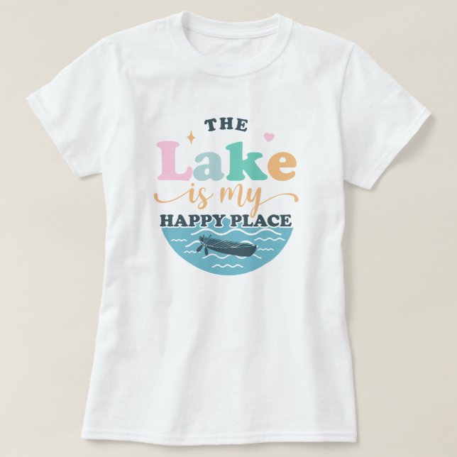 Camiseta El lago es mi lugar feliz (Diseño del anverso)