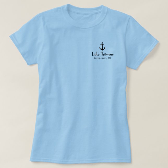 Camiseta El lago es mi nombre personalizado Happy Place (Diseño del anverso)