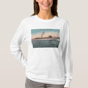Camiseta El lago Tahoe, CA - nave de madera grande de Tahoe