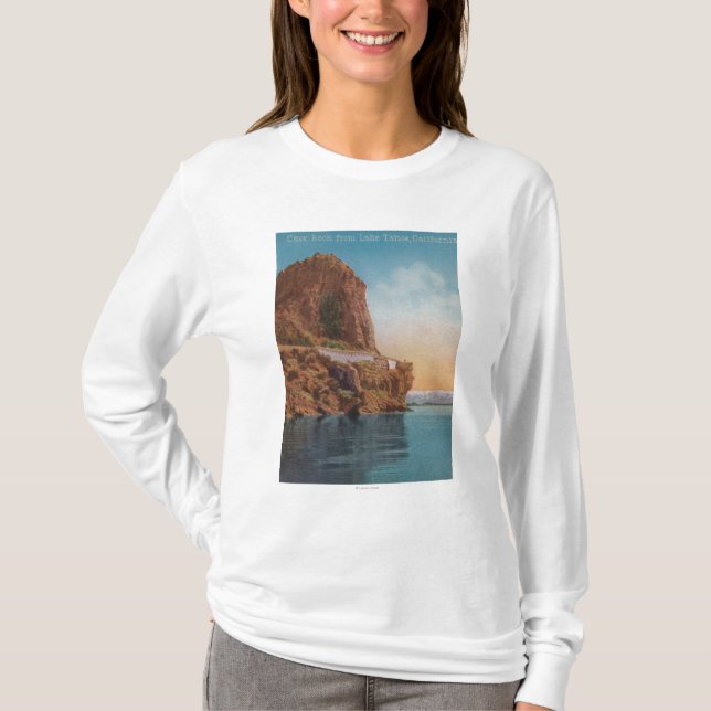 Camiseta El lago Tahoe, CA - roca de la cueva de la opinión (Anverso)