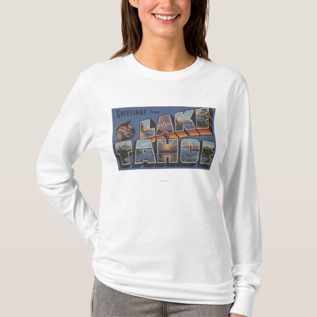 Camiseta El lago Tahoe, California - escenas grandes de la (Anverso)
