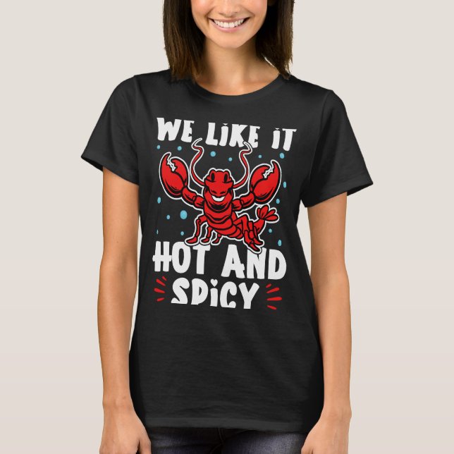 Camiseta El Langostino Nos Gusta Caliente Y Spicaz (Anverso)