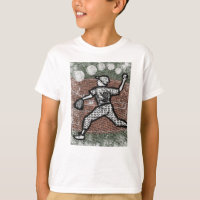 El lanzador de béisbol T-Shirt Little League Boy