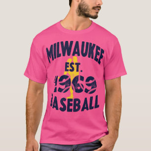 Camiseta El lanzador de béisbol Vinta Milwaukee Baseball Es
