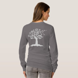 Camiseta El largo tee de manga de las mujeres del árbol CTM