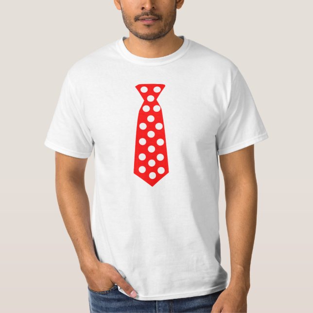Camiseta El lazo rojo y blanco grande del lunar. Estallido (Anverso)