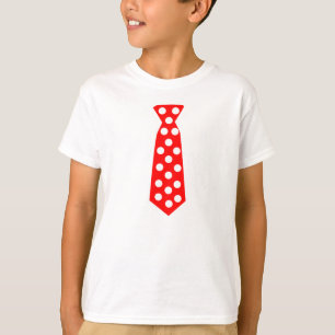 Camiseta El lazo rojo y blanco grande del lunar. Estallido
