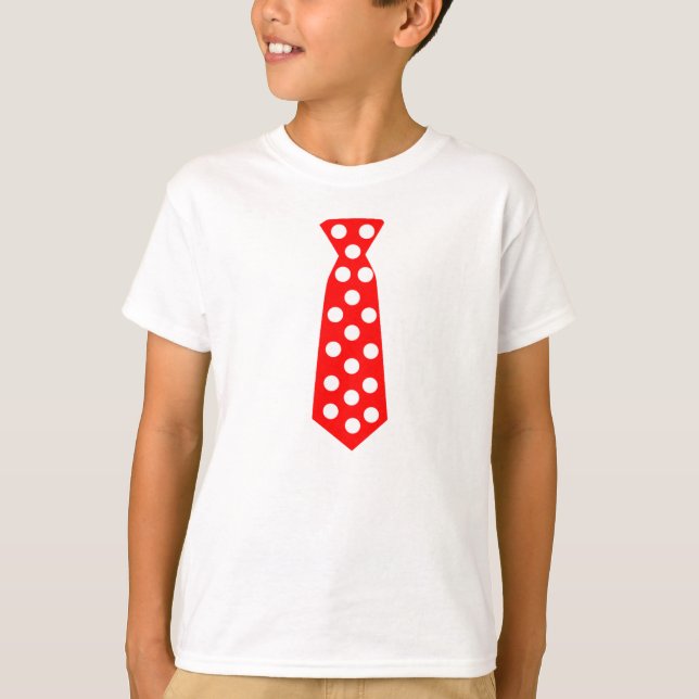 Camiseta El lazo rojo y blanco grande del lunar. Estallido (Anverso)