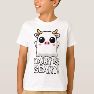 Camiseta ¡El Leche Da Miedo! Cute Lactosa Ghost Cow Pun