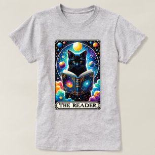 Camiseta El lector Black Cat Tarot Card T-Shirt