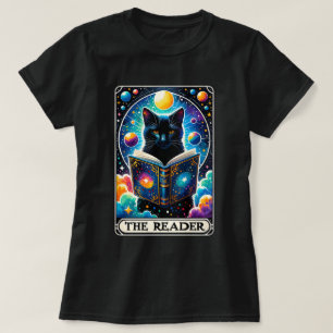 Camiseta El lector Black Cat Tarot Card T-Shirt