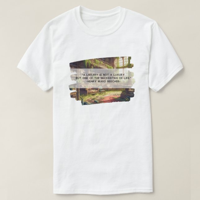 Camiseta El lector de libros (Diseño del anverso)